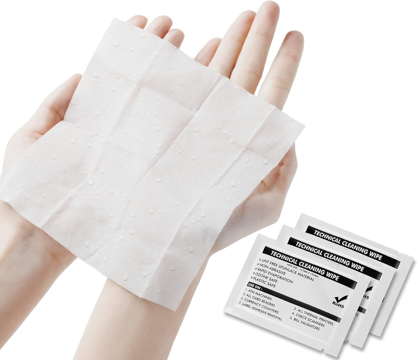 99.9% Technical Prep Pads 5.7"×5.9" Multi-Purpose Large Non Woven Handy Wipes Cleaning for Surfaces/Electronics/Industrial/Thermal Paste Remover, etc, 40/Box