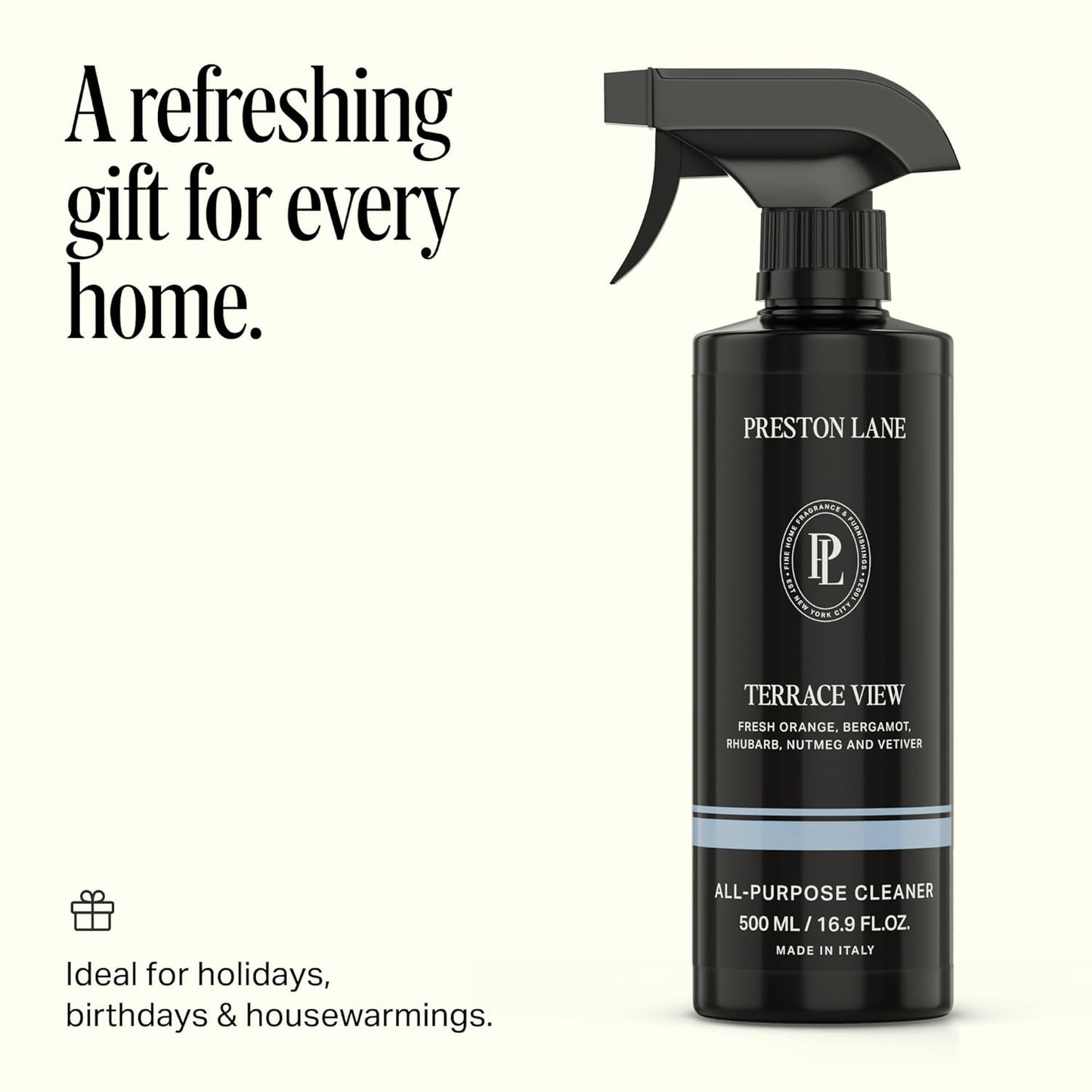 Preston Lane Luxury All-Purpose Cleaner, Mayfair Scent | Bio-Based Multi-Surface Spray | Streak-Free Finish, Lifts Dirt, Smudges & Grease | Vegan & Cruelty-Free