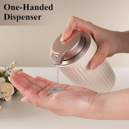 BosilunLife Dish Hand Soap Dispenser - Liquid Pump Soap Dispenser for Bathroom Decro 12oz Ceramic Kitchen Dish Dispenser with Rust-Proof Liquid Pump Modern Refillable Lotion Bottles
