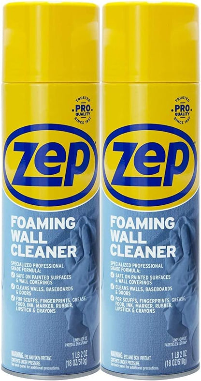 Zep ZUFWC18 Foaming Wall Cleaner, 18 oz, Clear