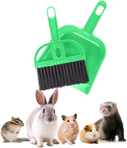 Mini Broom and Dustpan Set - Compact Cleaning Kit for Home, Car, Camping, Small Spaces, Pet Cleanup, and Travel - Durable Small Broom and Dustpan Set Mini - Mint Green Broom