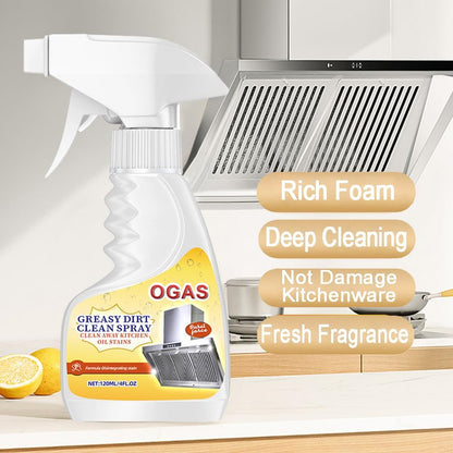 Kitchen Degreaser Spray, Heavy Duty Grease Cleaner for Stove, Oven, Range Hood & Countertops, Multi Surface All Purpose Cleaner for Cabinets, Backsplash & Appliances, Fresh Citrus Scent, 4oz