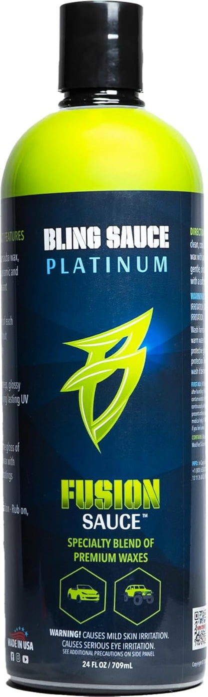 Bling Sauce Platinum Spots Sauce, Heavy-Duty Hard Water Spot Remover for Cars, Trucks, SUVs, 24oz.
