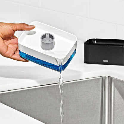 OXO Good Grips Stainless Steel Soap Dispensing Sponge Holder - Clear, One Size