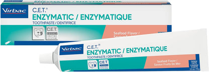 Virbac C.E.T.® Enzymatic Toothpaste| Tartar & Plaque Control for Fresh Breath | Pet Dental Care Toothpaste |Vanilla Mint Flavor, 2.5 oz