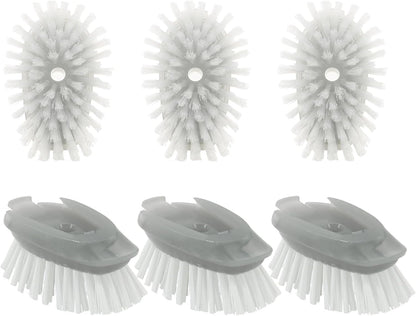 Soap Dispensing Dish Brush Refills, 8 Pack Dish Brush Replacement Head for Steel Soap Dispensing Dish Brush