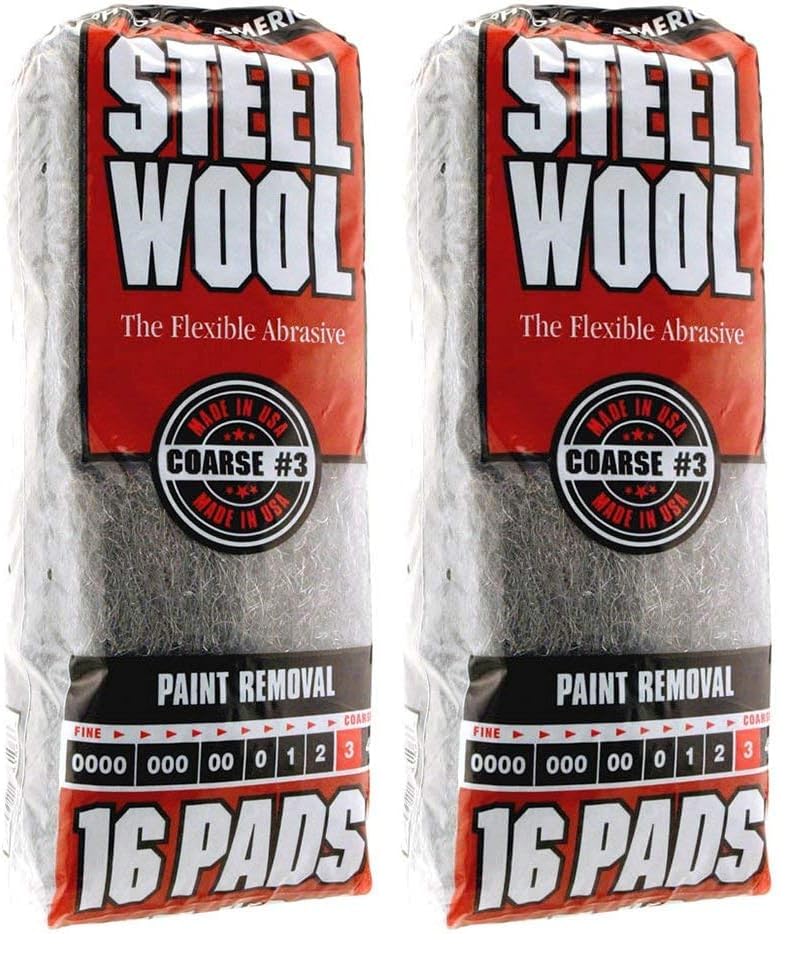 Homax - 33873210009 Steel Wool, Extra Fine Grade #000, 12 Pads