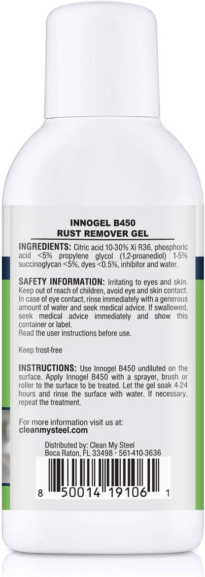 CLEAN MY STEEL Innoshine B570 Stainless Steel Rust Remover and Cleaner, NSF Certified, Approved for Food Contact Areas, 4 oz
