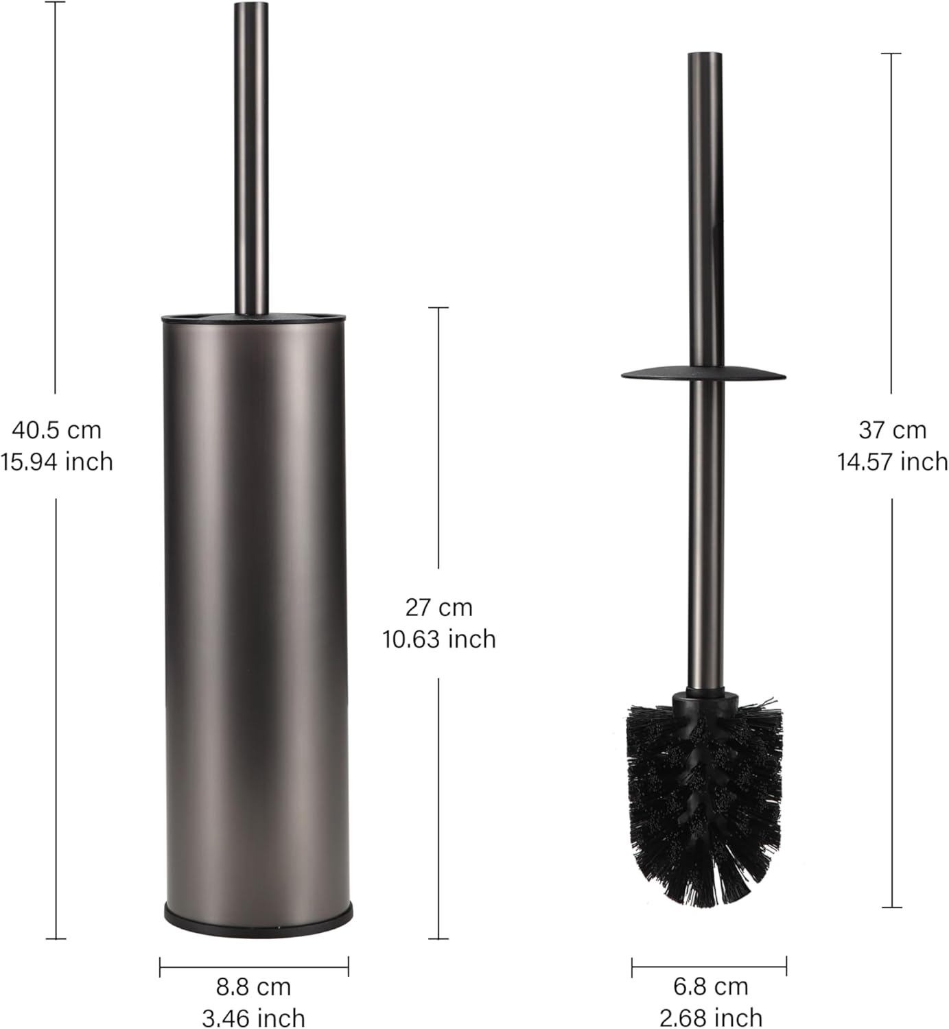 Toilet Brush and Holder Set Premium Material Toilet Bowl Cleaner Free Standing Toilet Bowl Brush and Holder