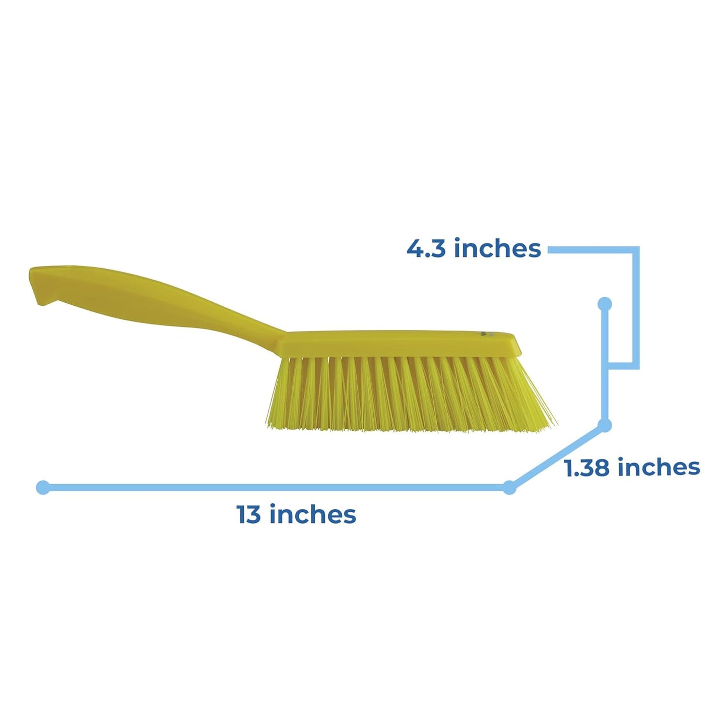 Vikan 45894 Bench Cleaning Brush, Polypropylene/Polyester Medium Bristle Dustpan Brush & Sweeper, 14 Inch, Red