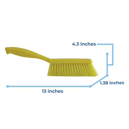 Vikan 45894 Bench Cleaning Brush, Polypropylene/Polyester Medium Bristle Dustpan Brush & Sweeper, 14 Inch, Red