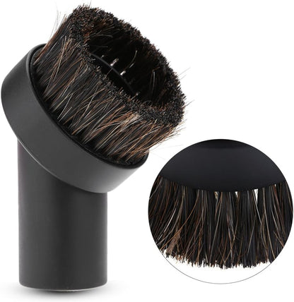 Delaman 32mm Round Dust Brush, 1.25" Small Round Vacuum Cleaner Accessory Vacuum Attachment for Cleaning Vacuum Blinds Hard Small Spaces Soft Bristle