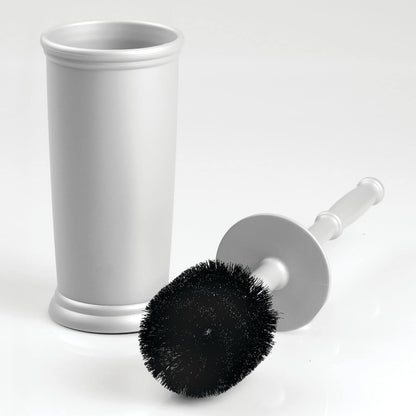 mDesign Metal Freestanding Slim Toilet Bowl Brush and Holder