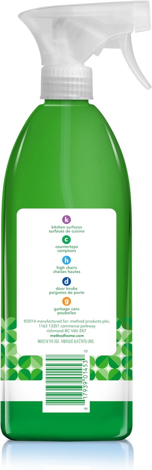 Method Antibacterial All-Purpose Cleaner Spray, Citron, Kills 99.9% of Household Germs, 28 Fl Oz