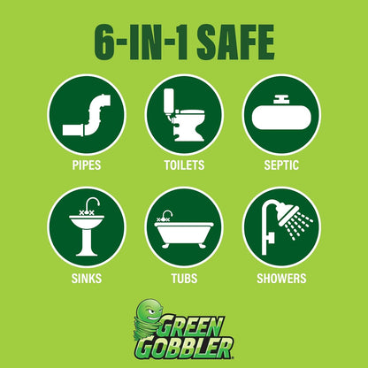 Green Gobbler DRAIN OPENER PACS | Hair Clog Remover | Toilet Clog Remover | Sinks & Tub Drain Cleaner