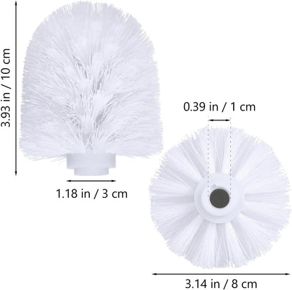 HOMSFOU 5Pcs Toilet Brush Replacement Heads - Universal Plastic Bowl Brush Heads with Dense Bristles, Spherical Design Bathroom Cleaning for Home, Hotel, Apartment
