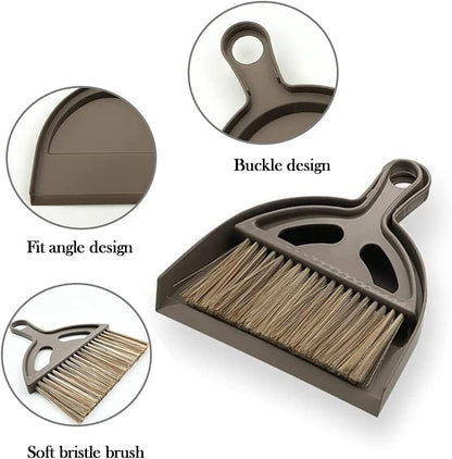 Small Mini Hand Broom Dustpan : Small Broom and Dustpan Set, Mini Broom and Dustpan Set, Mini Dustpan and Brush Set for Cat Litter, Kitchen, Tables, Countertops, Cars, etc.
