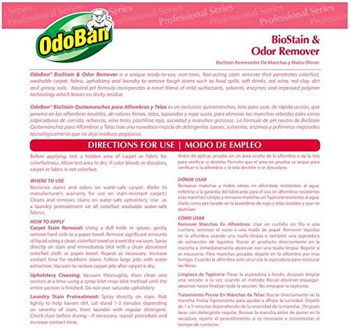 OdoBan Professional Cleaning and Odor Control Solutions, Ready-to-Use Biostain and Odor Remover, Made in the USA, 32 oz Spray Bottle and 1 Gallon