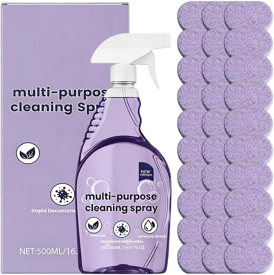 Spray Oven Cleaner & All-Purpose Cleaner, Multi-Surface Cleaning Spray with Concentrated Tablets for Grill, Kitchen, Bathroom, Home (12pcs)