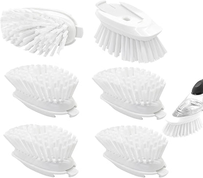 Brush Refills for OXO Dish Brush - 4 Pack Dish Brush Cleaning Soap Dispensing Head Replacement for Scrubber (White)