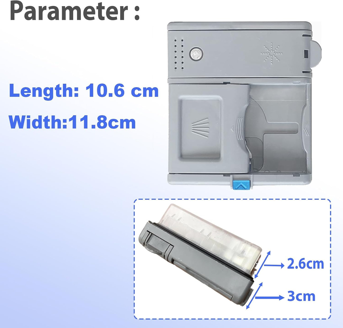 DD59-01002A Dishwasher Detergent & Rinse Aid Dispenser Assembly (OEM) 7.7 * 3.3 * 2.2 in - Compatible Replacement With Samsung Dishwasher Parts