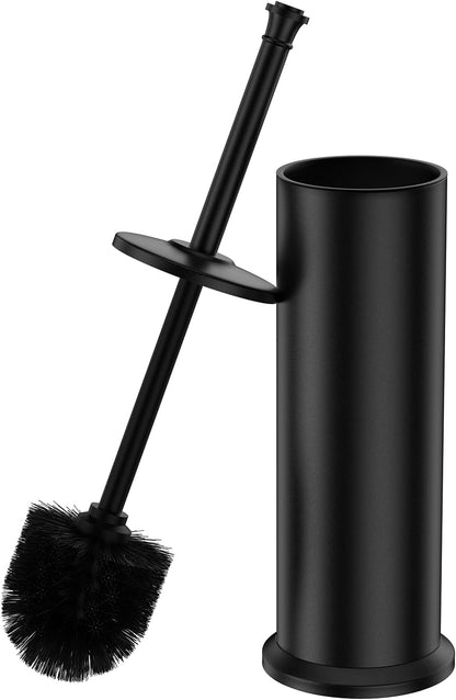 Stain Nickel Toilet Brush and Holder，Extra Long Handled Toilet Brush for Bathroom，Stainless Steel Heavy Duty Toilet Bowl Brush,Removable Inner Bowl,Deep Cleaning Dense Bristles Brush -Space Saving