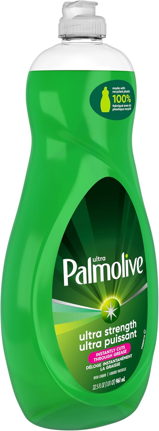Palmolive Ultra Strength Liquid Dish Soap, Original Green, 32.5 Fluid Ounce (Packaging May Vary)