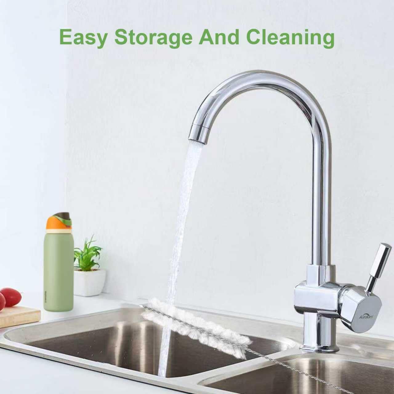 6 Pack Straw Cleaner Brush Set | 12 Inch 300mm Extra Long Straw Brush & Bottle Brush for Deep Cleaning | Compatible with Reusable Straws, Stanley Cup, Tumblers, Water Bottles | 4 Inch 100mm Bristles