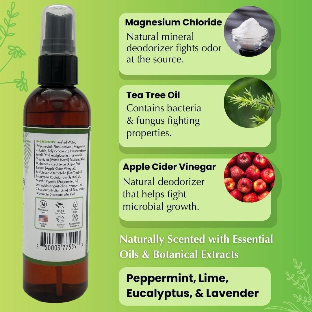 MONA Natural Shoe Deodorizer Spray | Foot Odor Eliminator; Foot Deodorant for stinky feet | Car, Sneaker, Gear Freshener (4.0 Fl Oz (Pack of 1))