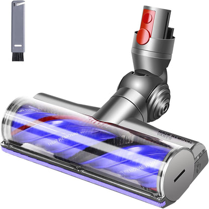 Vacuum Head Replacement Compatible with Dyson V8 V10 V11 V15 Vacuum Cleaner Upgrade Anti-Tangle Replacement Cleaner Head with Adjustable Suction Green Light Suitable for Hardwood Floor