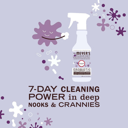 MRS. MEYER'S CLEAN DAY Probiotic Multi-Surface Spray, Made with Essential Oils and Other Thoughtfully Chosen Ingredients Lavender, 16 Fl Oz