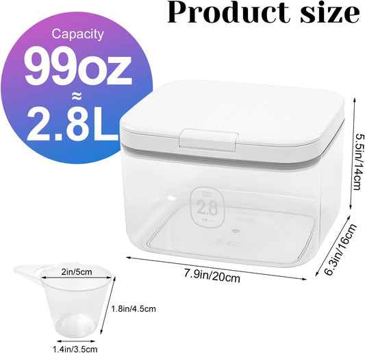 94oz/2.8L Laundry Pods Container for Room Organization Dishwasher Laundry Pod Holder with One-Press Lid and Scoop Large Capacity Holds 150 Pods Detergent Powder Container Sealed Dryer Sheet Holder
