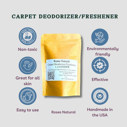 Carpet Deodorizer & Freshener, Pet & Kid-Friendly, Odor Eliminator (Vanilla, 4 oz)