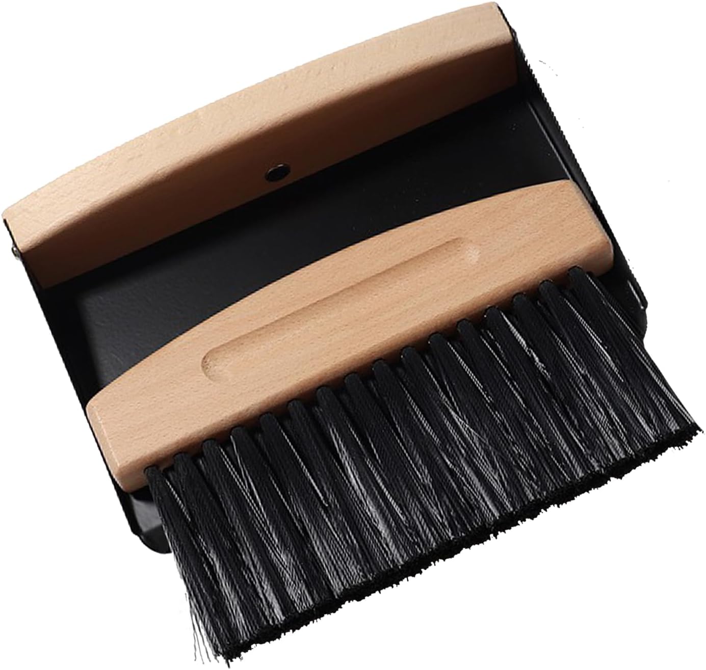 Mini Broom and Dustpan Set Small Metal Dustpan and Brush Set Hand Whisk Broom for Home Office Desktop Sofa Pet Care Household Cleaning (sisal Hemp bristles, White)