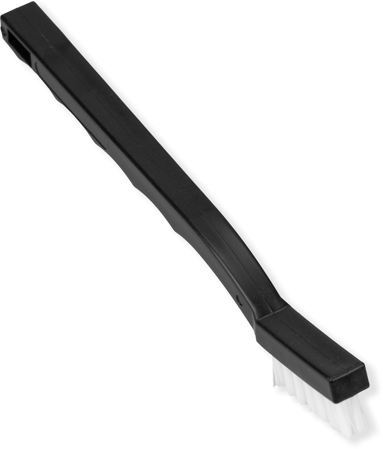 Carlisle FoodService Products Flo-Pac Maintenance Brush, Toothbrush Style Utility Scrubber for Cleaning With Nylon Bristles, 7", 12 Count, Black
