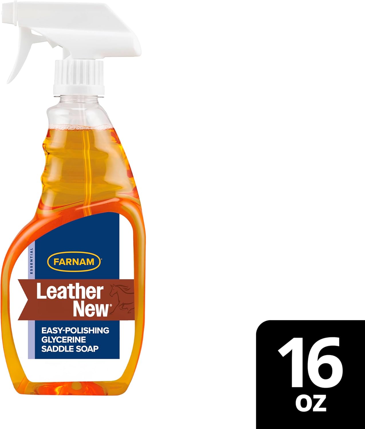 Farnam Leather New Easy-Polishing Glycerine Saddle Soap and Leather Cleaner, 16 oz