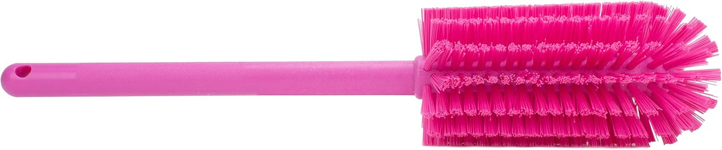 SPARTA Large Water Bottle Brush Ideal for Wide-Mouth Jars, Bottles and Tumblers, Dishwashing Tool with Handle for Home and Commercial Kitchens, Plastic, 12 Inches, White
