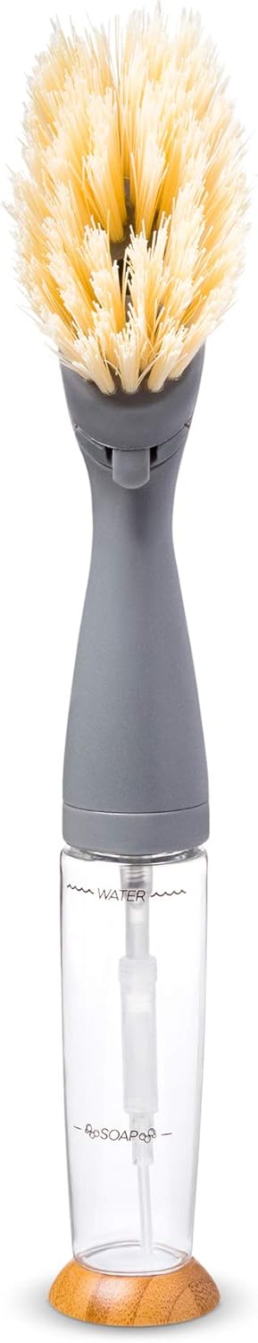 Full Circle FOMO Foam Soap Dispensing Dish Brush, 1 EA, Grey