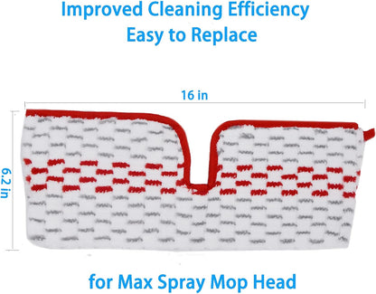 6 Pack Replace Mop Pads for Promist Max Microfiber Spray Mop Refill, Washable Reusable Replace Spray Mop Pad Head