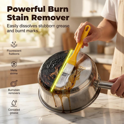 Powerful Burnt Residue Remover Paste for Cookware,260g Pot Bottom Black Stain Cleaner,Stainless Steel Cleaner & Polish, All Purpose Pot Cleaner For Bottom of Pans, Heavy Duty Oil Stain Remover (1PC)