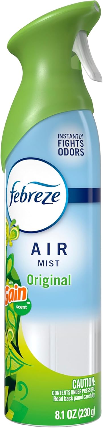 Febreze Air Mist, Air Freshener Spray, Odor Fighting Room Spray, Deodorizer for Home Bathroom Kitchen Office Apartment Dorm Room Classroom, Linen & Sky Scent, 8.1oz (Pack of 6)