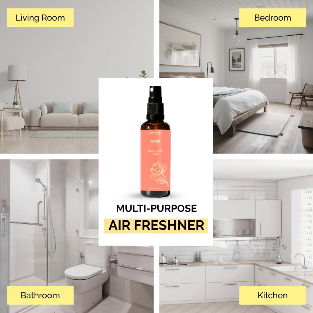 Vanilla Room, Linen & Pillow Spray by Aromafume | 100ml/3.38 fl oz | with Pure Vanilla Essential Oil | Aromatherapy Spray | Mist for Bedding, Fabrics
