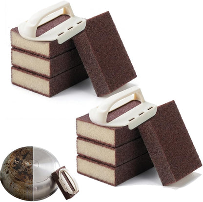 Magic Emery Cleaning Sponge Rust Remover, 2026 New Nano Carborundum Sponge, Pot Scrubber Scouring Pad Kitchen Magic Cleaning Sponge for Removing Rust Cleaning Pots and Pans (4pcs)