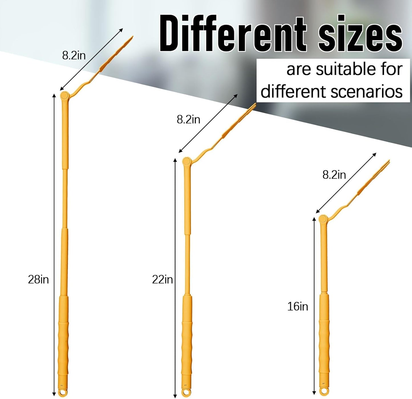 Colingmill 12 Pcs 3 ft Replacement Handles Compatible with Duster Refills, Extendable Long Extended Handle Only, Adjustable Length for Ceiling Fans, Blinds, Shelves, Windows (White)