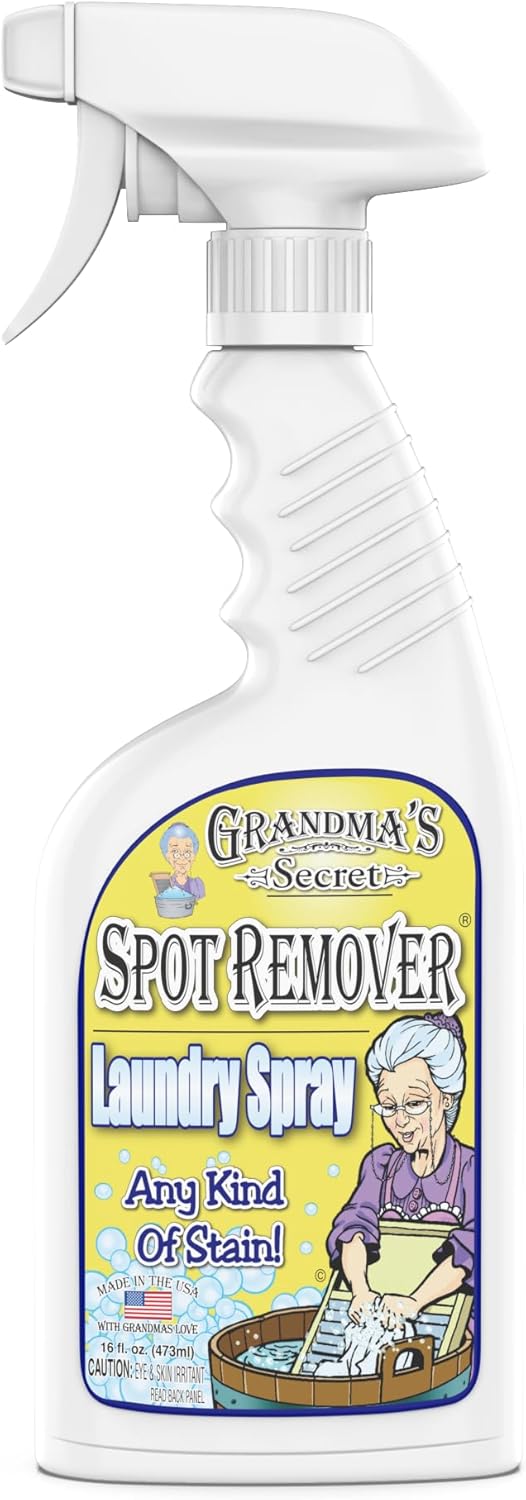 Grandma's Secret Spot Remover Laundry Spray - Chlorine, Bleach and Toxin-Free for Clothes - Fabric Stain Remover Removes Oil, Paint, Blood and Pet Stains - 16 oz & 2 oz Combo, DuoPack