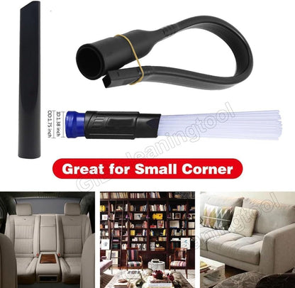 14 Pcs Household Cleaning Vacuum Cleaner Attachments Kit for Shop Vac Accessories with 1 1/4" Vacuum Brush Flexible Crevice Tool, Vacuum Cleaner Straw Tubes and Vacuum Hose Adapter Kit