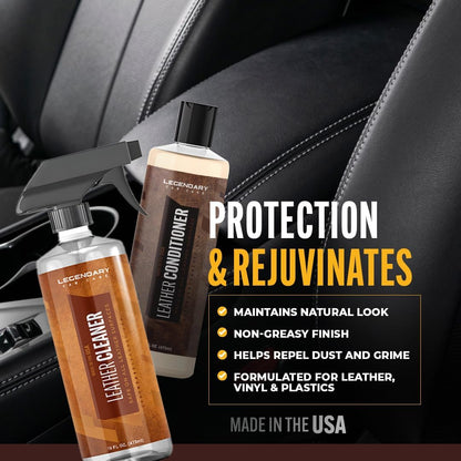 Legendary Leather Cleaner - Colorless Interior Car Cleaner & Interior Detailer - Lifts Dirt, Grime & Spots with a Natural Finish - Car Cleaning Supplies for Your Truck, SUV & Van