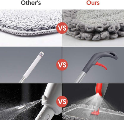 Spray Mops for Floor Cleaning: MEXERRIS Wet Mop with 3 Washable Pads for Swiffer Powermop - Floor Mop with Refillable Bottle - Home Commercial Dust Mops for Hardwood Laminate Ceramic Tiles