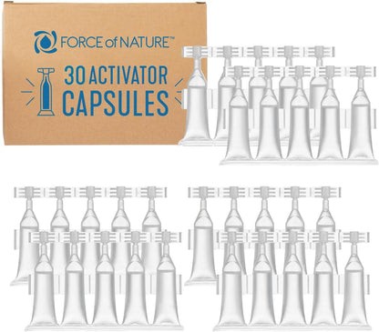 Force of Nature Activator Capsules - Concentrate Refill for Eco-Friendly, All-Purpose Disinfectant Cleaning Spray - Kitchen, Bathroom, Toilet, Glass - Cleaning Supplies, 25 count x 12 Fl oz