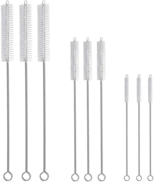 9-Piece Straw Cleaner Brush Kit - for Stanley Mug 40, 30, 20 oz, (3-Size) Extra Long Pipe Cleaners, Straw Cleaning Brush for Tumbler, Sippy Cup, Bottle and Tube
